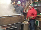 Templeton Farm boiling maple syrup